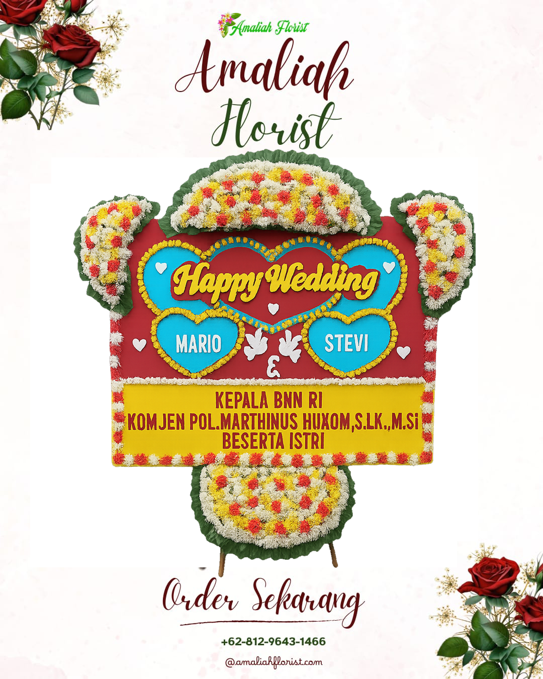 Papan Bunga Pernikahan Alian